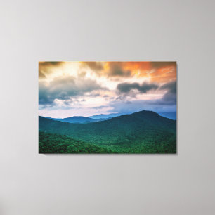 Mountain Sunset Canvas Afdruk