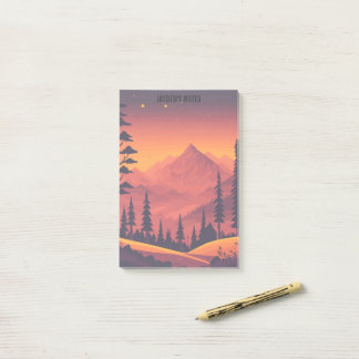 Mountain Sunset Forest Landschap Aangepast Post-it® Notes