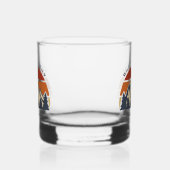 Mountain Sunset Log Cabin Aangepaste familiereünie Whisky Glas (Links)