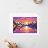 Mountain Sunset Notitiekaartje (Voorkant / Achterkant in situ)