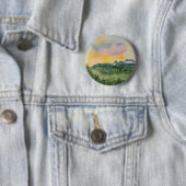 Mountain Sunset Pin Ronde Button 5,7 Cm (In situ)
