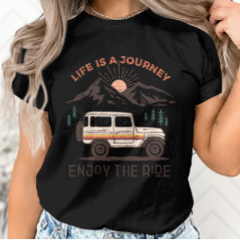 Mountain Sunset- Reizigersgeschenk- Het leven is e T-shirt