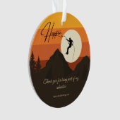 Mountain Sunset Rock Klimmen Dank u Ornament (voorkant)