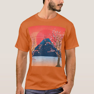 Mountain Sunset Sakura Roze - boom Cherry Blo T-shirt