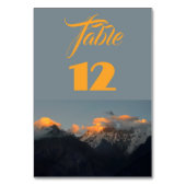 Mountain Sunset Tafelnummer (Voorkant)