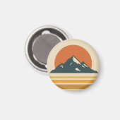 Mountain Sunset Vintage Magnet (Recto/Verso)