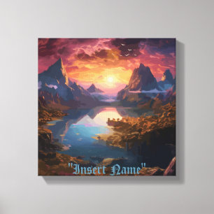 Mountain Symphony: Een harmonieuze mix van kleuren Canvas Afdruk