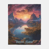 Mountain Symphony: Een harmonieuze mix van kleuren Fleece Deken (Voorkant)