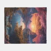 Mountain Symphony: Een harmonieuze mix van kleuren Fleece Deken (Voorkant (Horizontaal))