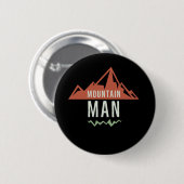 Mountain Theme Design Donkere kleuren Ronde Button 5,7 Cm (Voorkant /achterkant)