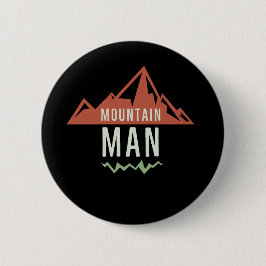Mountain Theme Design Donkere kleuren Ronde Button 5,7 Cm