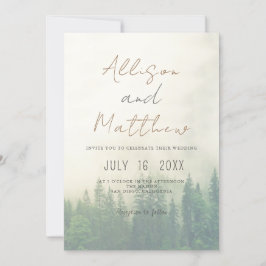 Mountain Theme Wedding Kaart