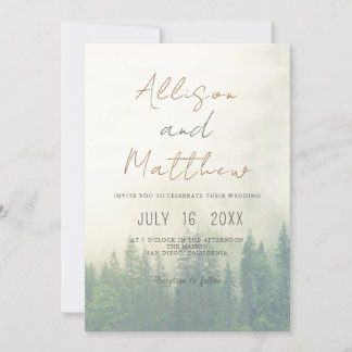 Mountain Theme Wedding Kaart