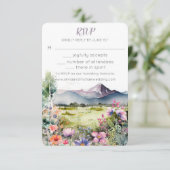 Mountain Thyme Fleur sauvage Mariage RSVP Carte de (Debout devant)