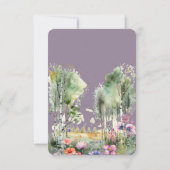 Mountain Thyme Fleur sauvage Mariage RSVP Carte de (Dos)