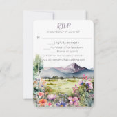 Mountain Thyme Fleur sauvage Mariage RSVP Carte de (Devant)