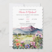 Mountain Thyme Wildflower Wedding Invitation (Devant)