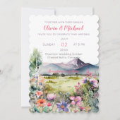 Mountain Thyme Wildflower Wedding Invitation (Devant)