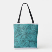 Mountain Topographic Map Blue Draagtas (Achterkant)