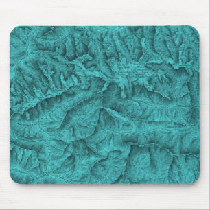 Mountain Topographic Map Blue Muismat