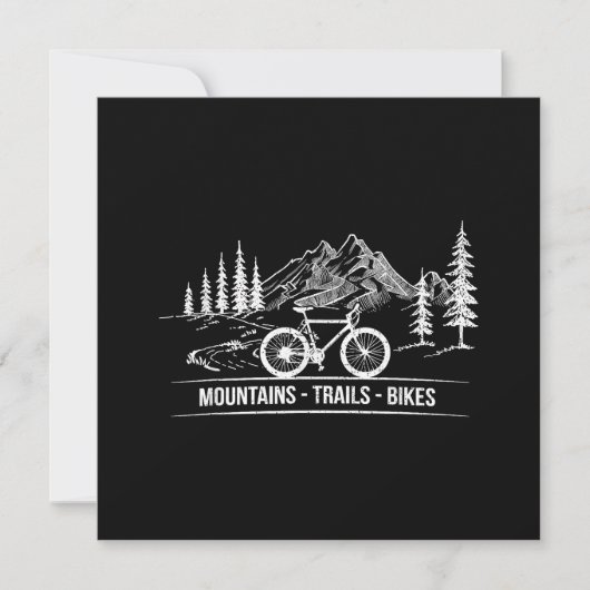 Mountain Trail Bikes - Fietser Fietser Fiets Bedankkaart (Voorkant)