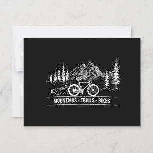 Mountain Trail Bikes - Fietser Fietser Fiets Briefkaart