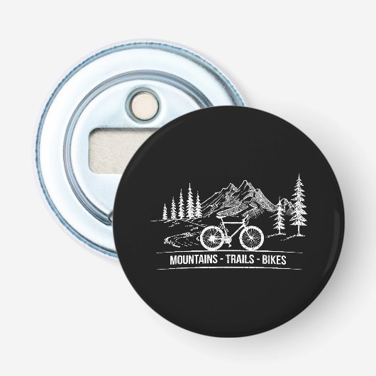 Mountain Trail Bikes - Fietser Fietser Fiets Button Flesopener (Voorkant)
