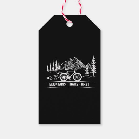 Mountain Trail Bikes - Fietser Fietser Fiets Cadeaulabel (Voorkant)