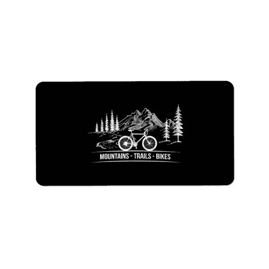Mountain Trail Bikes - Fietser Fietser Fiets Etiket (Voorkant)