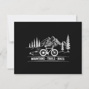 Mountain Trail Bikes - Fietser Fietser Fiets Feestdagenkaart