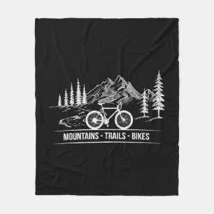 Mountain Trail Bikes - Fietser Fietser Fiets Fleece Deken