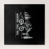 Mountain Trail Bikes - Fietser Fietser Fiets Legpuzzel (Horizontaal)