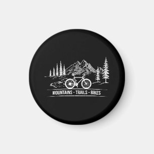 Mountain Trail Bikes - Fietser Fietser Fiets Magneet