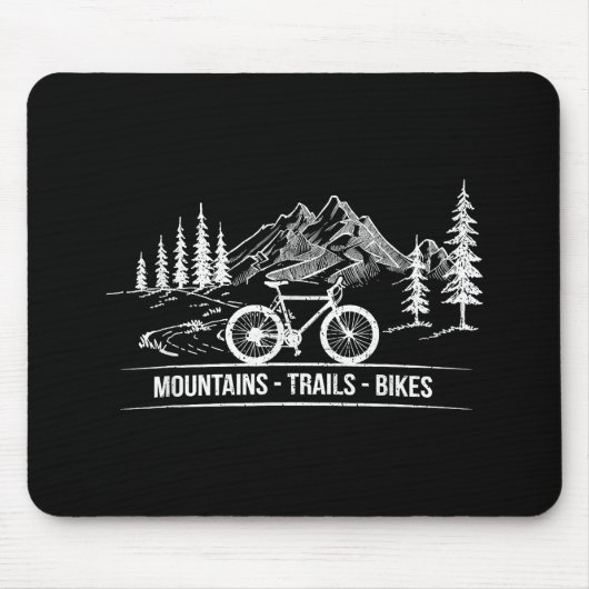 Mountain Trail Bikes - Fietser Fietser Fiets Muismat (Voorkant)