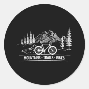 Mountain Trail Bikes - Fietser Fietser Fiets Ronde Sticker