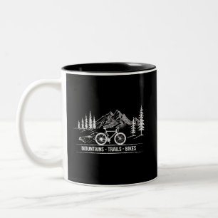 Mountain Trail Bikes - Fietser Fietser Fiets Tweekleurige Koffiemok