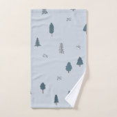 Mountain Tree Blue Bird Boy Salle de bain (Serviette à main)