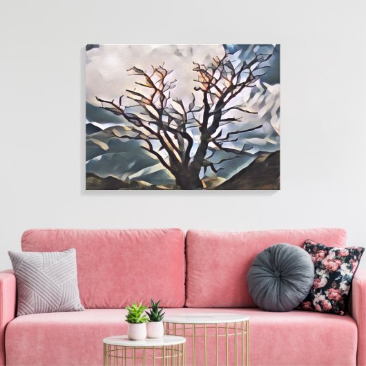 MOUNTAIN TREE CANVAS AFDRUK (Insitu (Woonkamer))