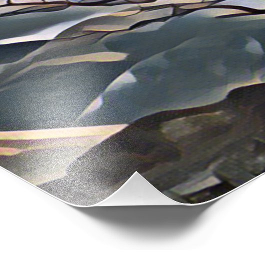 MOUNTAIN TREE FOTO AFDRUK (Hoek)