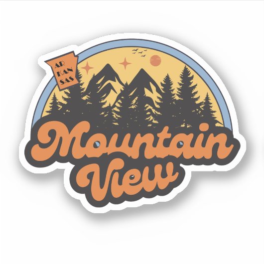 Mountain Uitzicht, Arkansas Sticker (Voorkant)