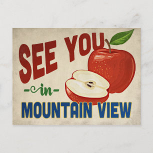 Mountain Uitzicht California Apple - Vintage Trave Briefkaart