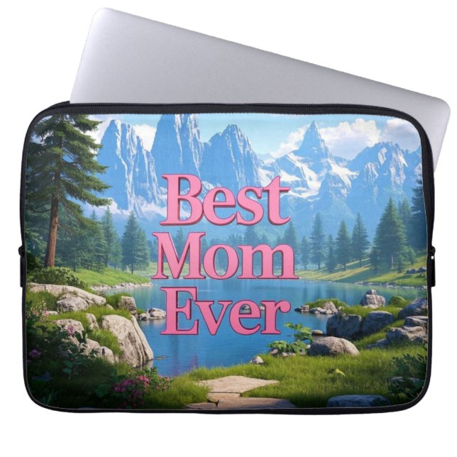 Mountain Uitzicht Moederdag beste moeder ooit Laptop Sleeve (Voorkant)