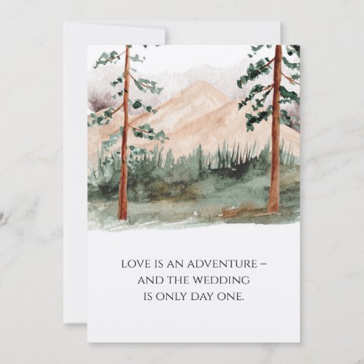 Mountain Uitzicht Save the Date (Achterkant)