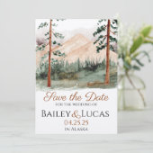 Mountain Uitzicht Save the Date (Staand voorkant)