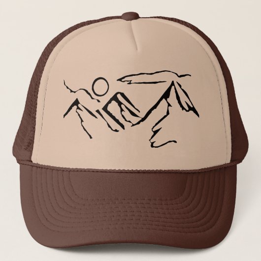 Mountain Uitzicht Trucker Hat Trucker Pet (Voorkant)