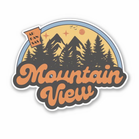 Mountain View, Arkansas Autocollant (Devant)