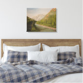Mountain View Canvas Afdruk (Insitu (Slaapkamer))