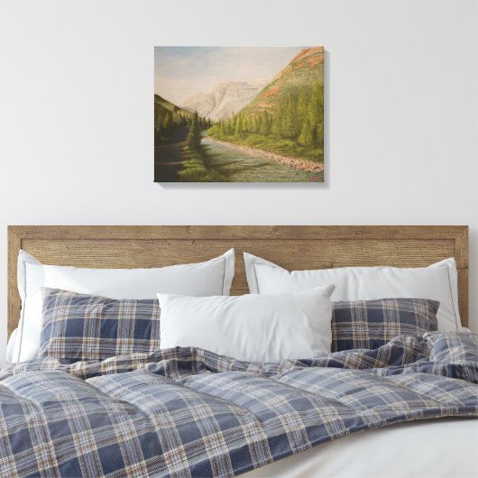 Mountain View Canvas Afdruk (Insitu (Slaapkamer))