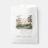 Mountain View Wedding Favor Sacs (Devant)