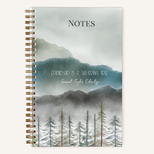 Mountain Watercolor Spiral Notebook  Notitieboek (Voorkant)